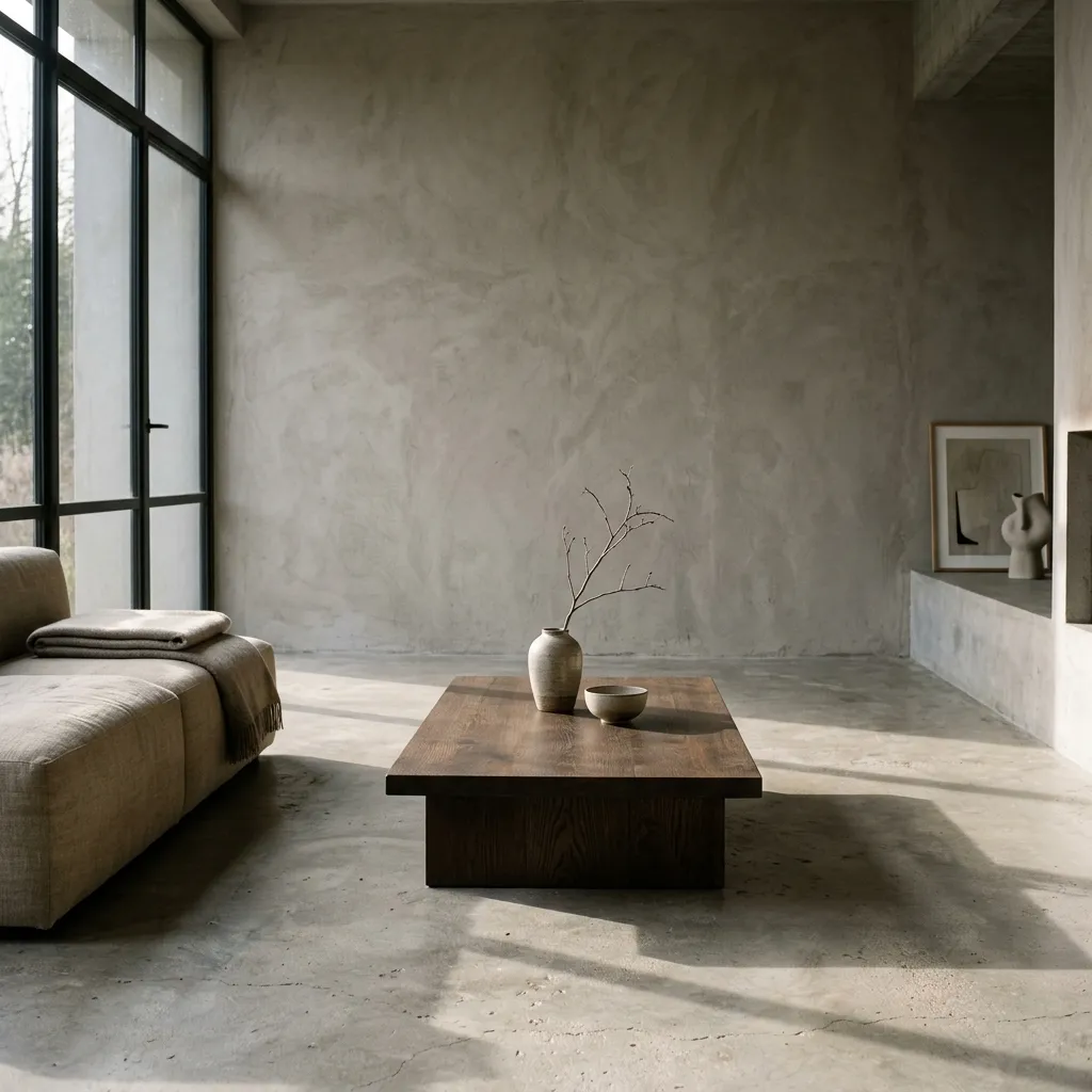 Close view of pale lime plaster and stone